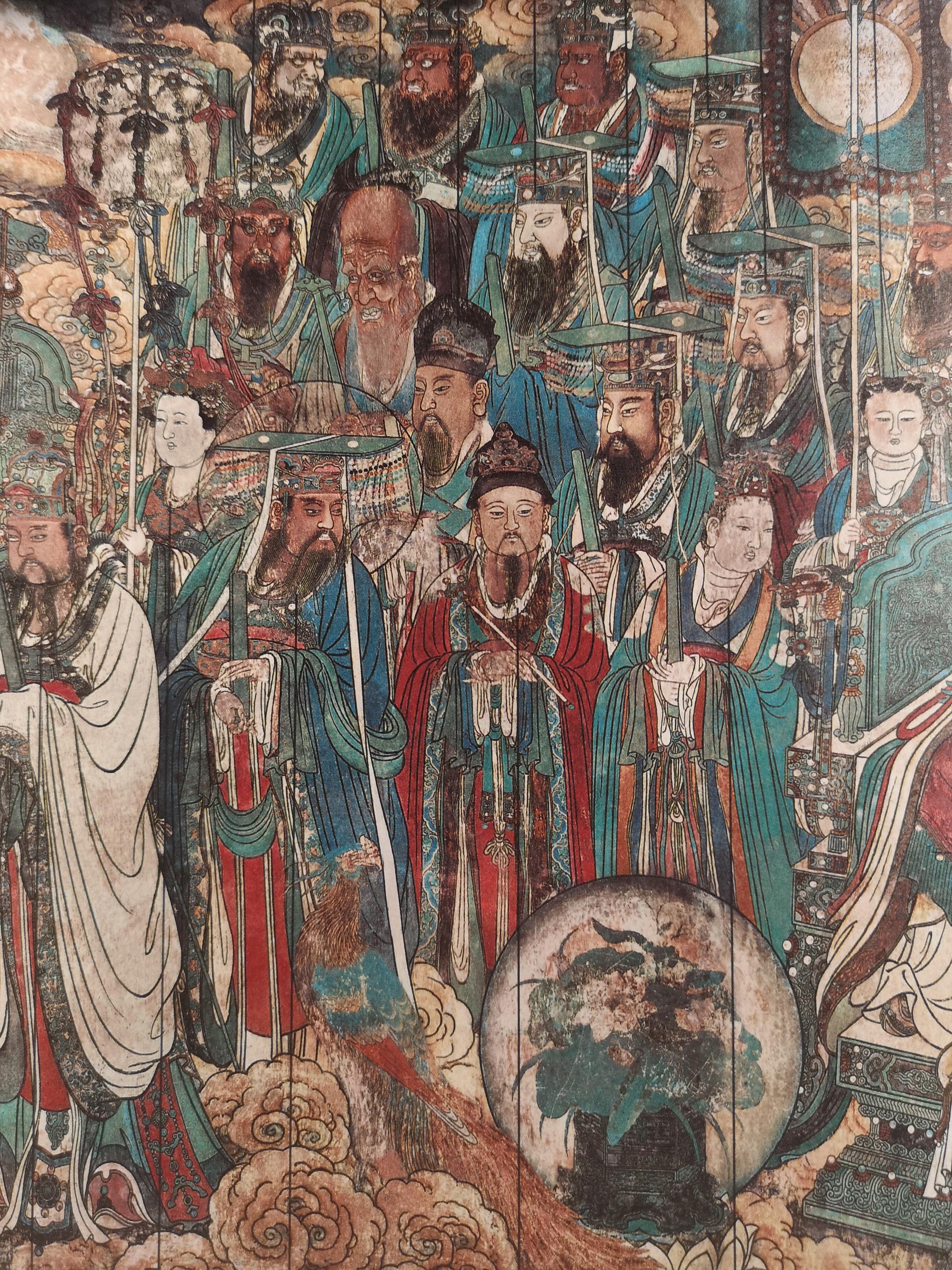 刚刚在著名的永乐宫买的元代朝元图壁画,近4米长|永乐宫|壁画|神仙