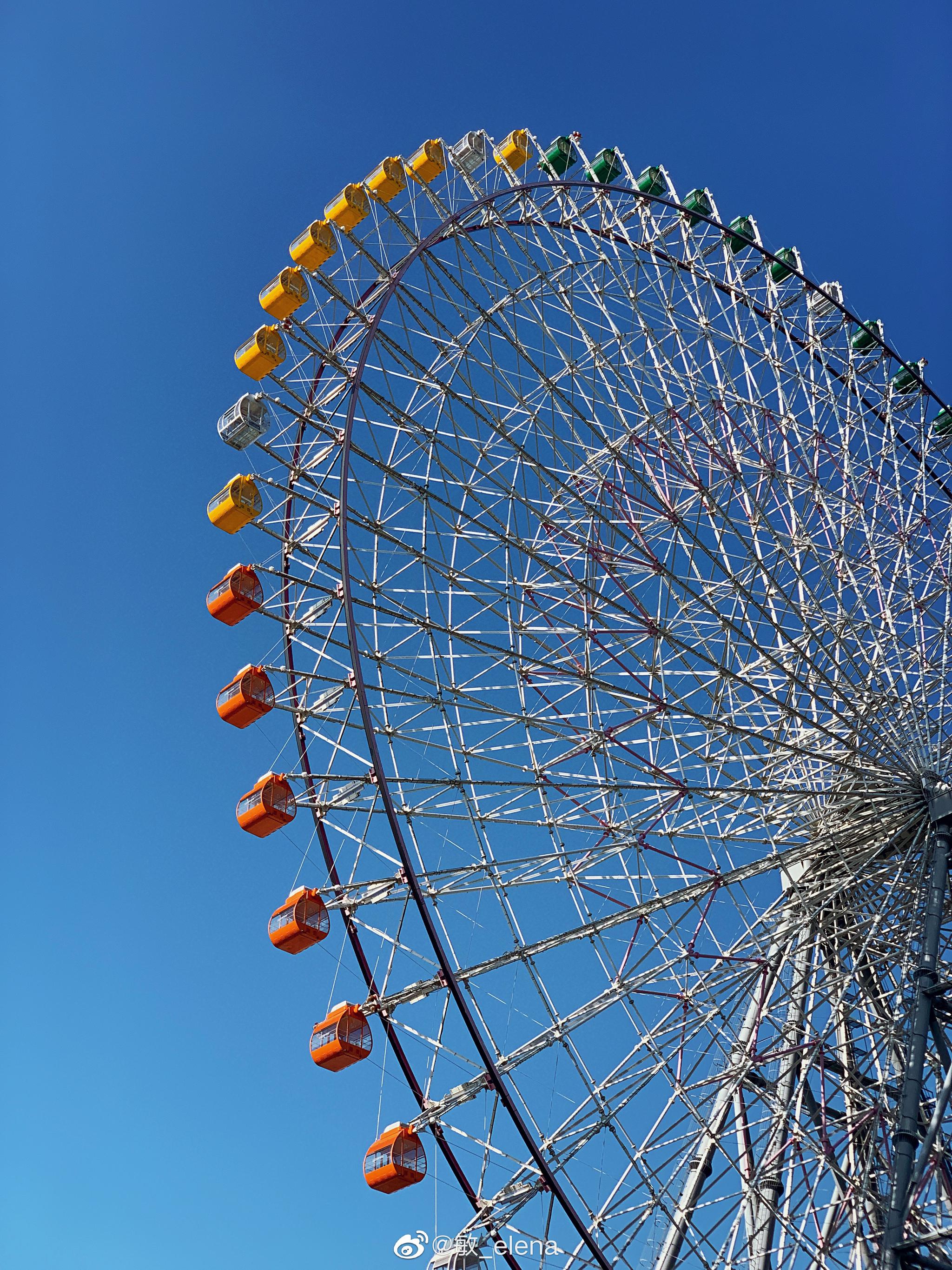 曾经是世界第一的天保山摩天轮(图123)我坐了透明舱
