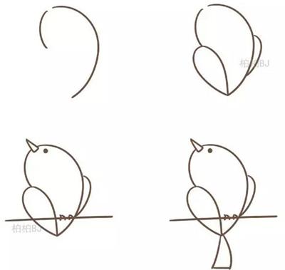 小鸟的简笔画绘画教程九种不同的画法任你选