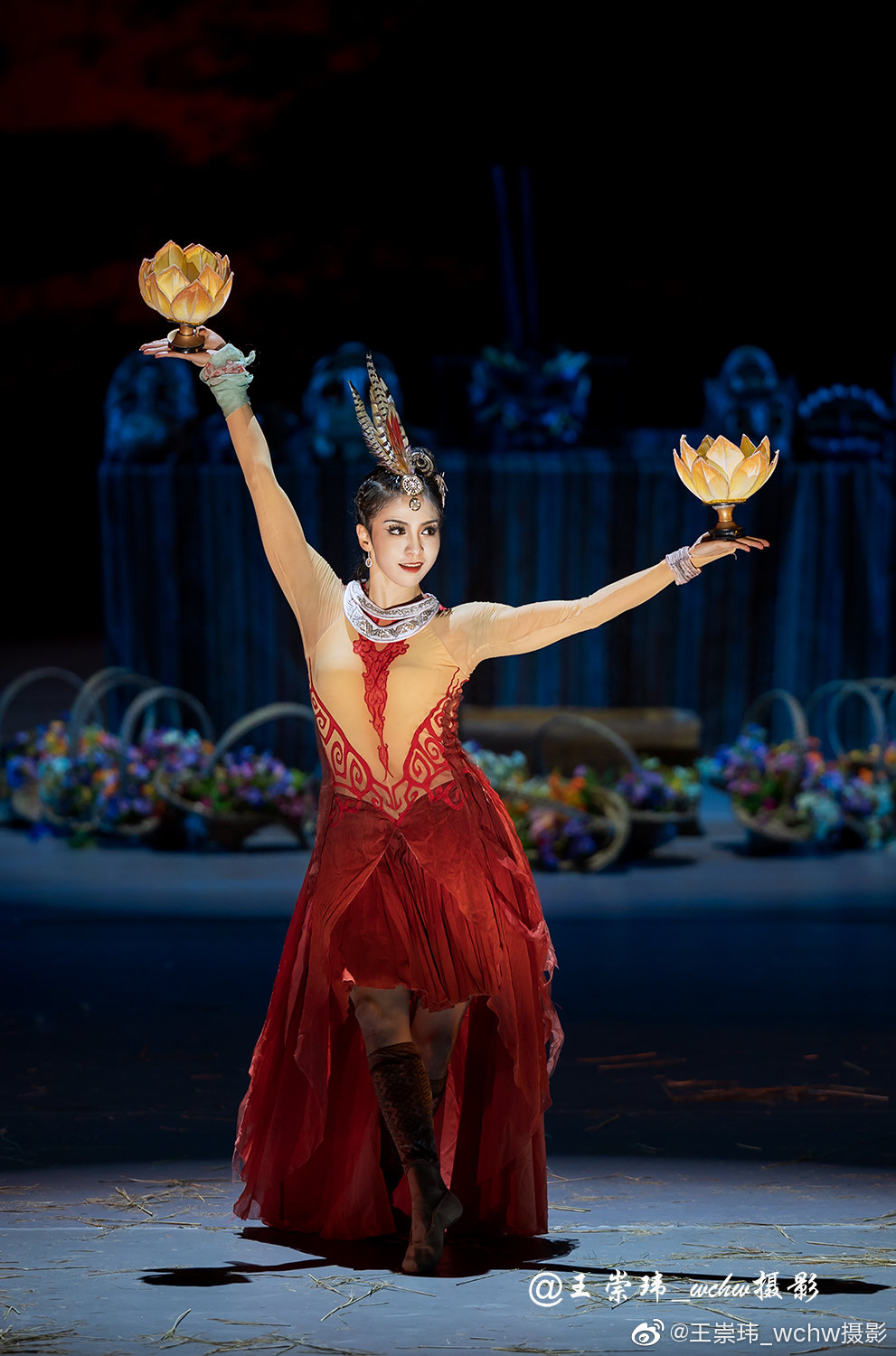 唐诗逸在舞剧"花界人间"里的莲花solo @唐诗逸sherry