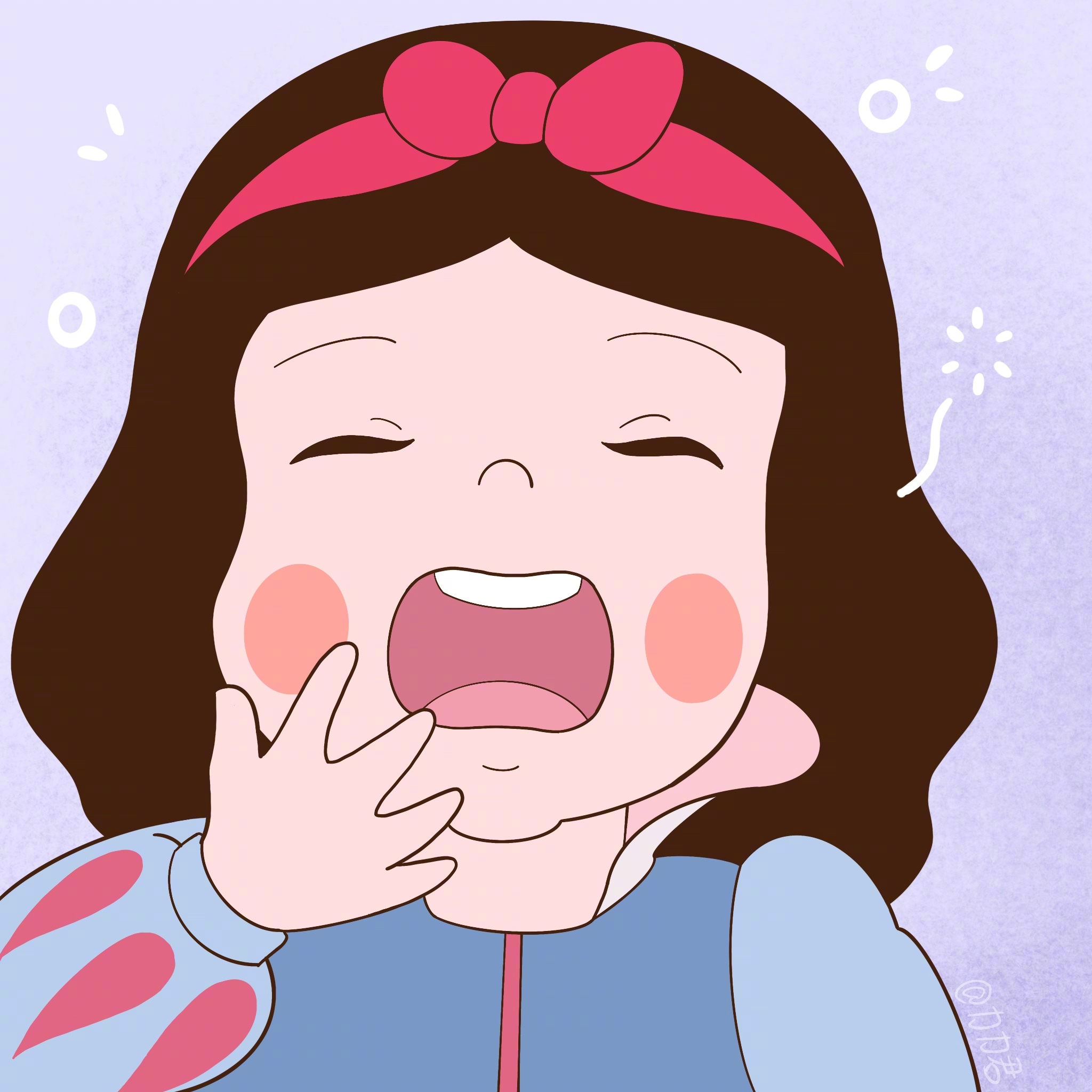 打哈欠的迪士尼公主