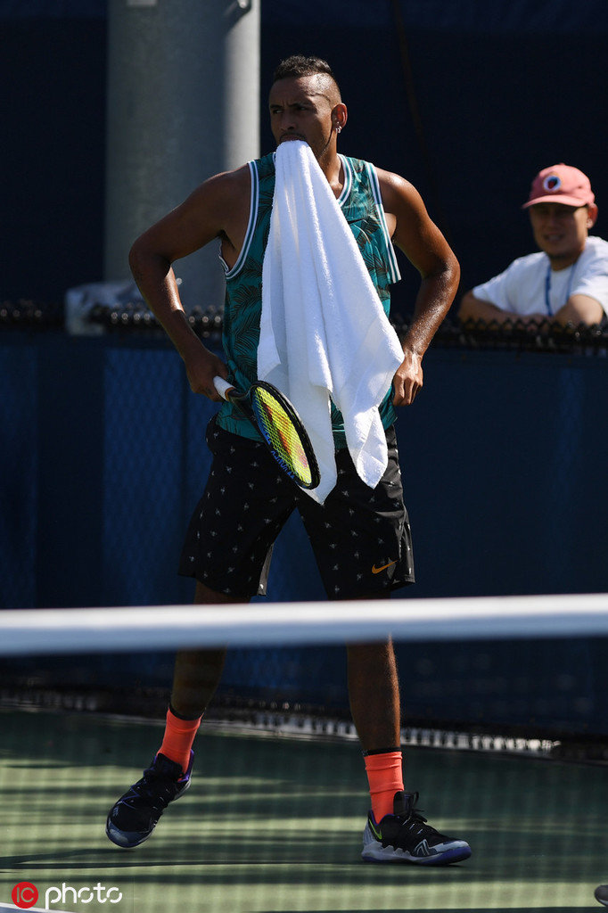 澳洲双星克耶高斯和科基纳基斯训练备战美国网球公开赛