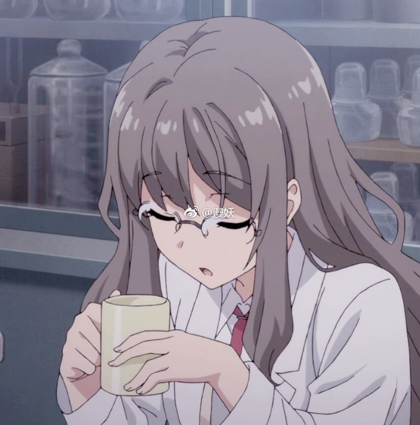 女生头像《青春期猪头少年不会梦到兔女郎学姐》穿白大褂的双叶理央