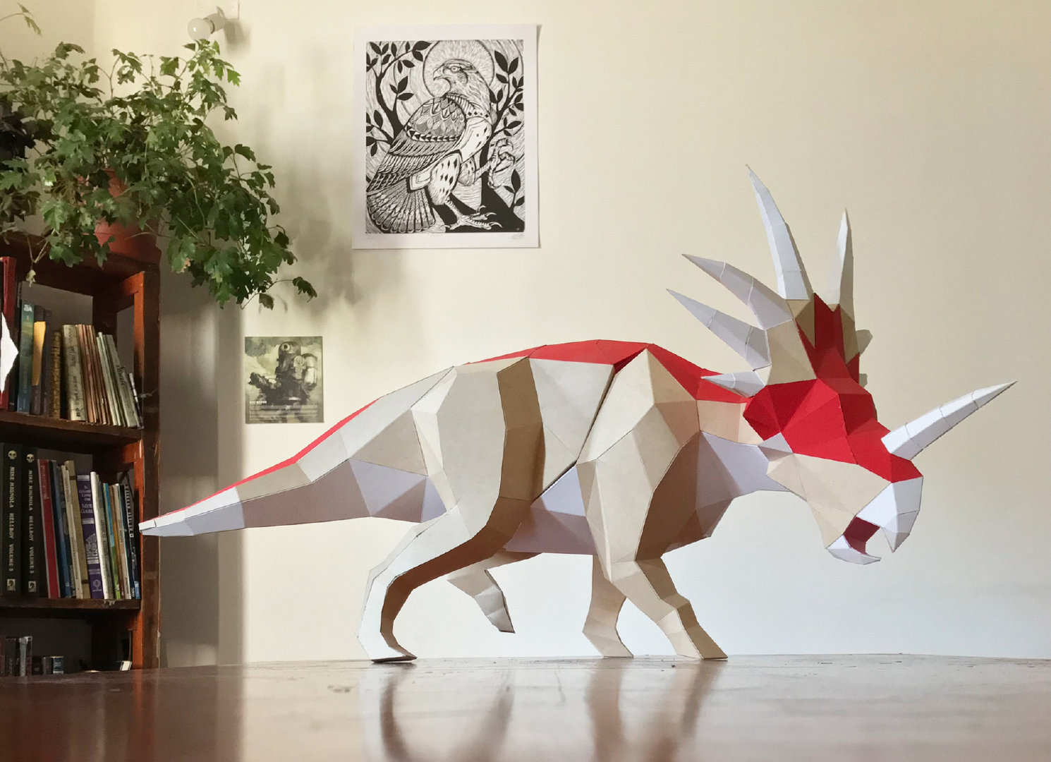 折纸手工教程，动物折纸暴龙第五版恐龙的折纸方法图解教程 - 有点网 - 好手艺