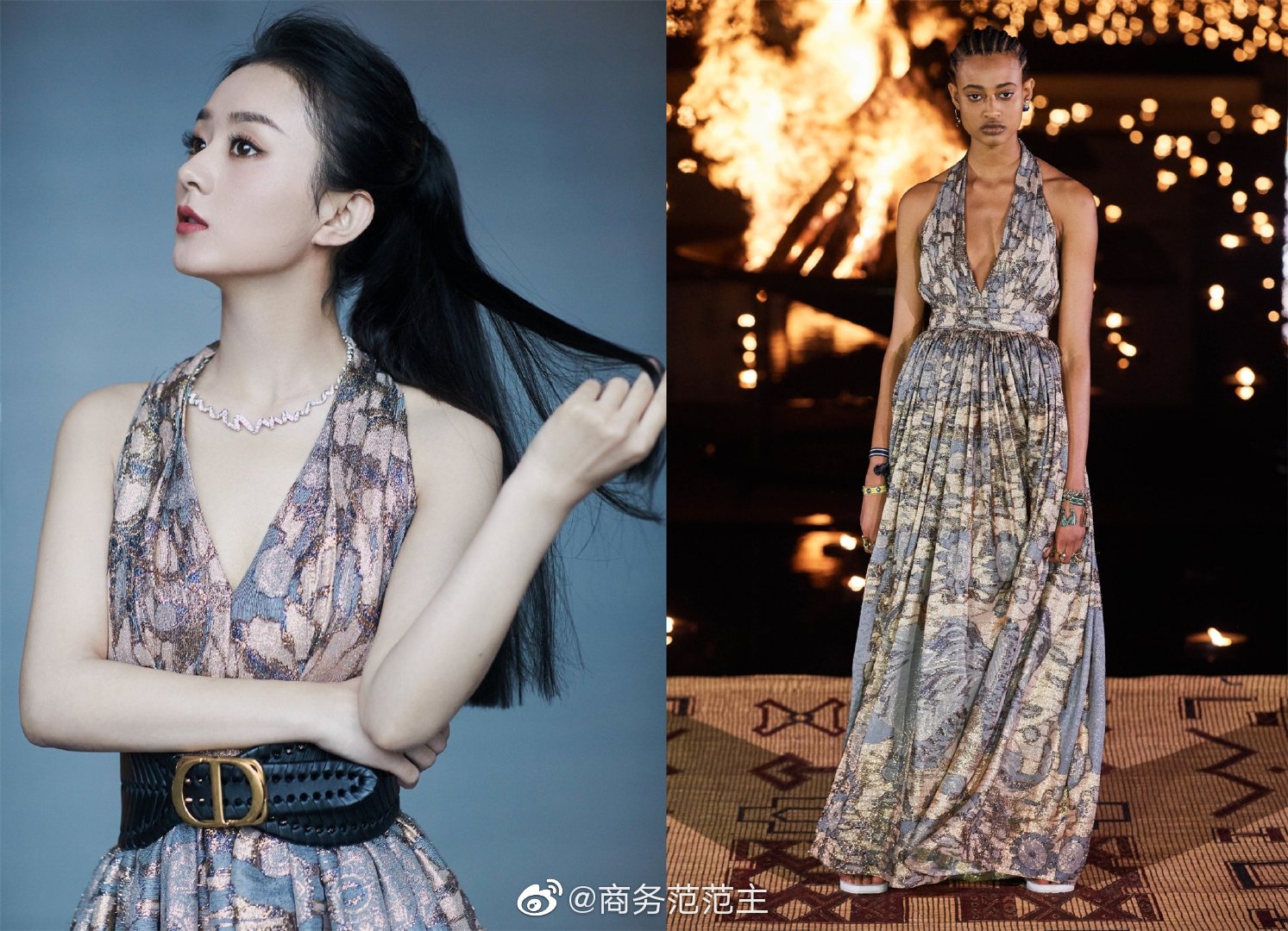 赵丽颖,王子文昨天出席dior的活动