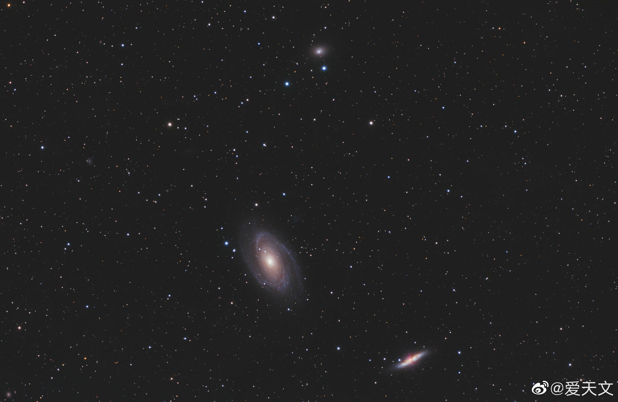 广域波德星系,雪茄星系和ngc3077,位于大熊座,北斗七星附近_高清图集