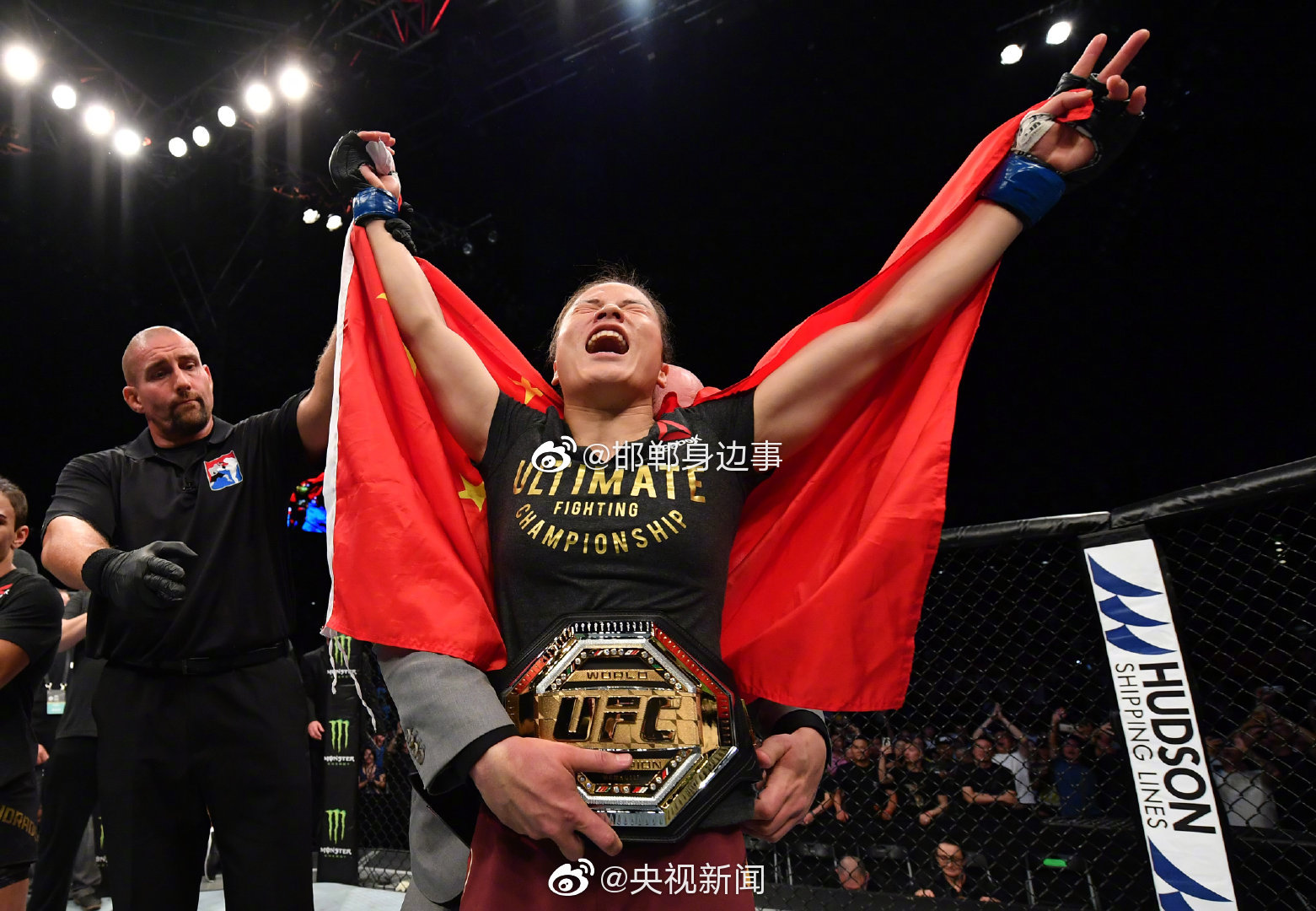 转起!祝贺!中国女拳手42秒战胜世界冠军|UFC_新浪新闻