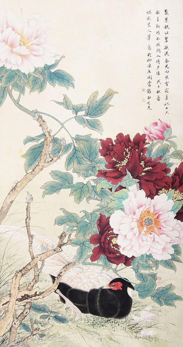 牡丹之父田世光中国画作品欣赏