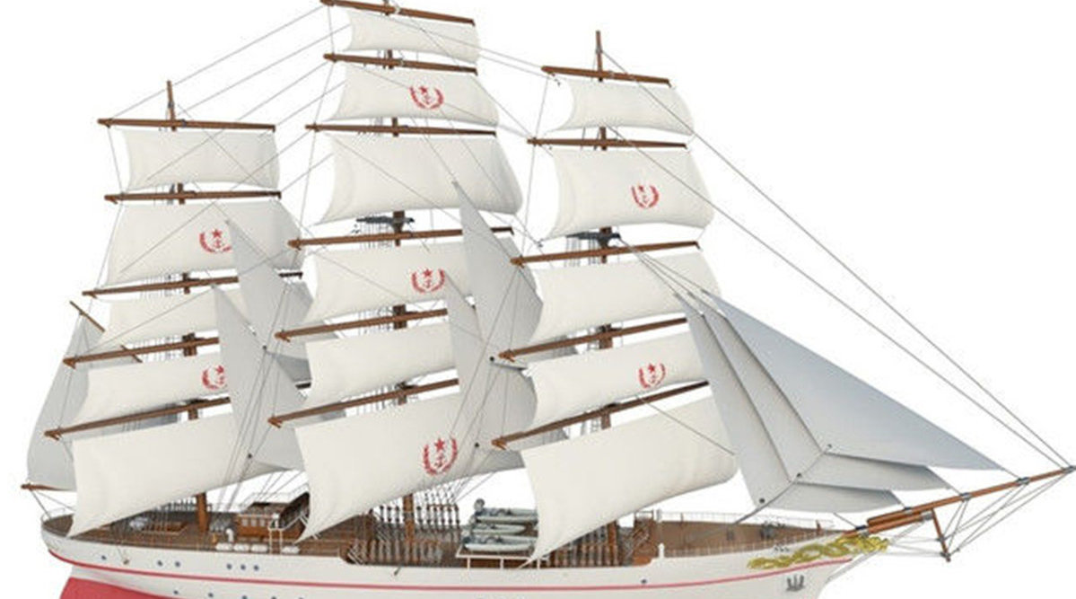 破浪号风帆训练舰服役,海上航行画面曝光