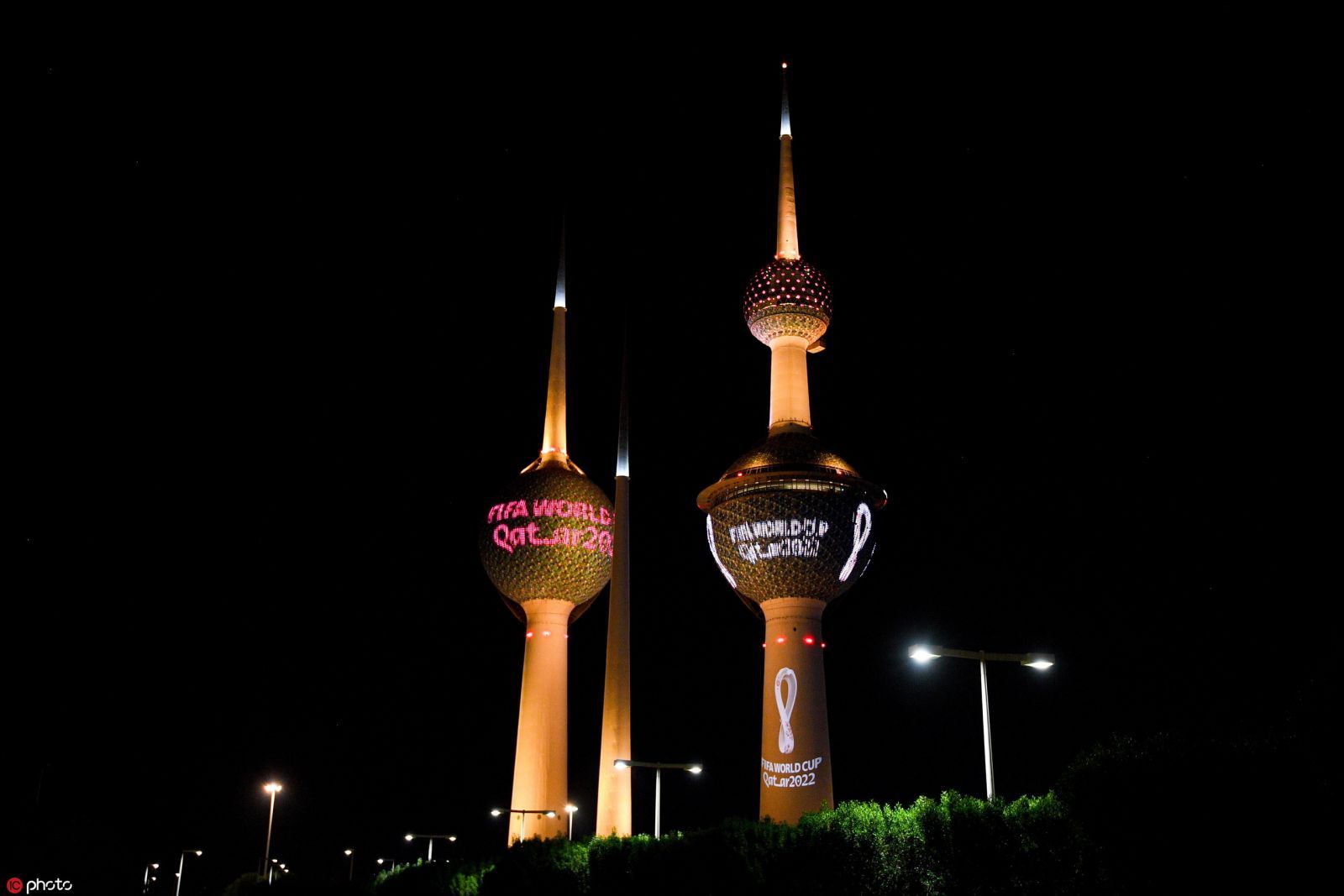 多国地标建筑展示卡塔尔世界杯新logo