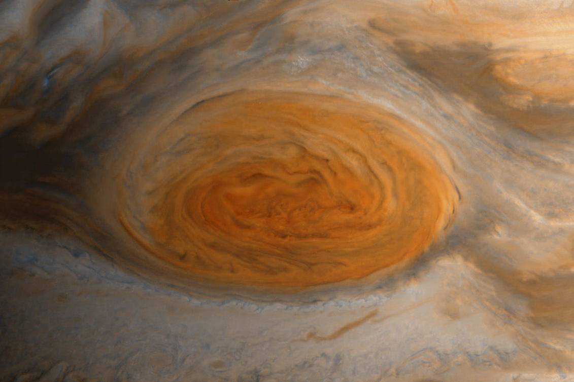 图解:伽利略号于1996年拍摄到的木星大红斑.参考资料1.维基百科全书2.