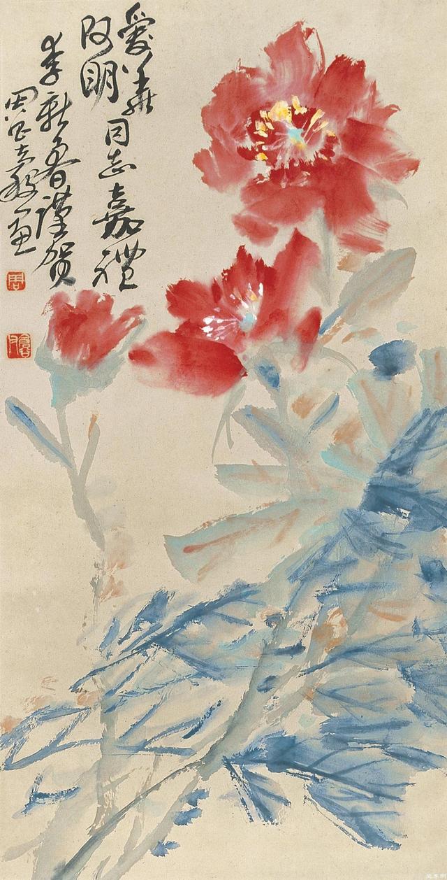 周昌谷花鸟画作品欣赏:笔法娴熟,清新而苍郁!