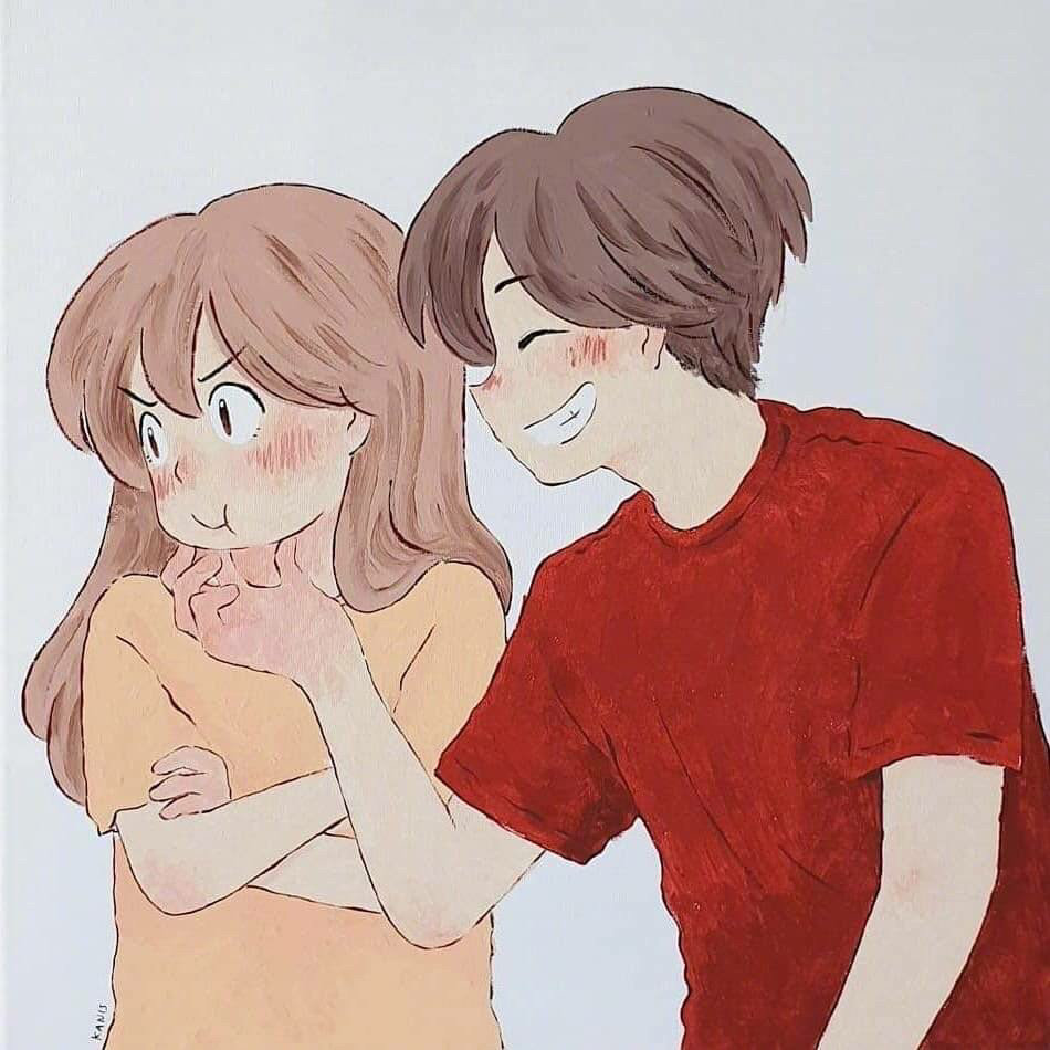 爱情最理想的状态插画撒狗粮来自泰国插画师kanis