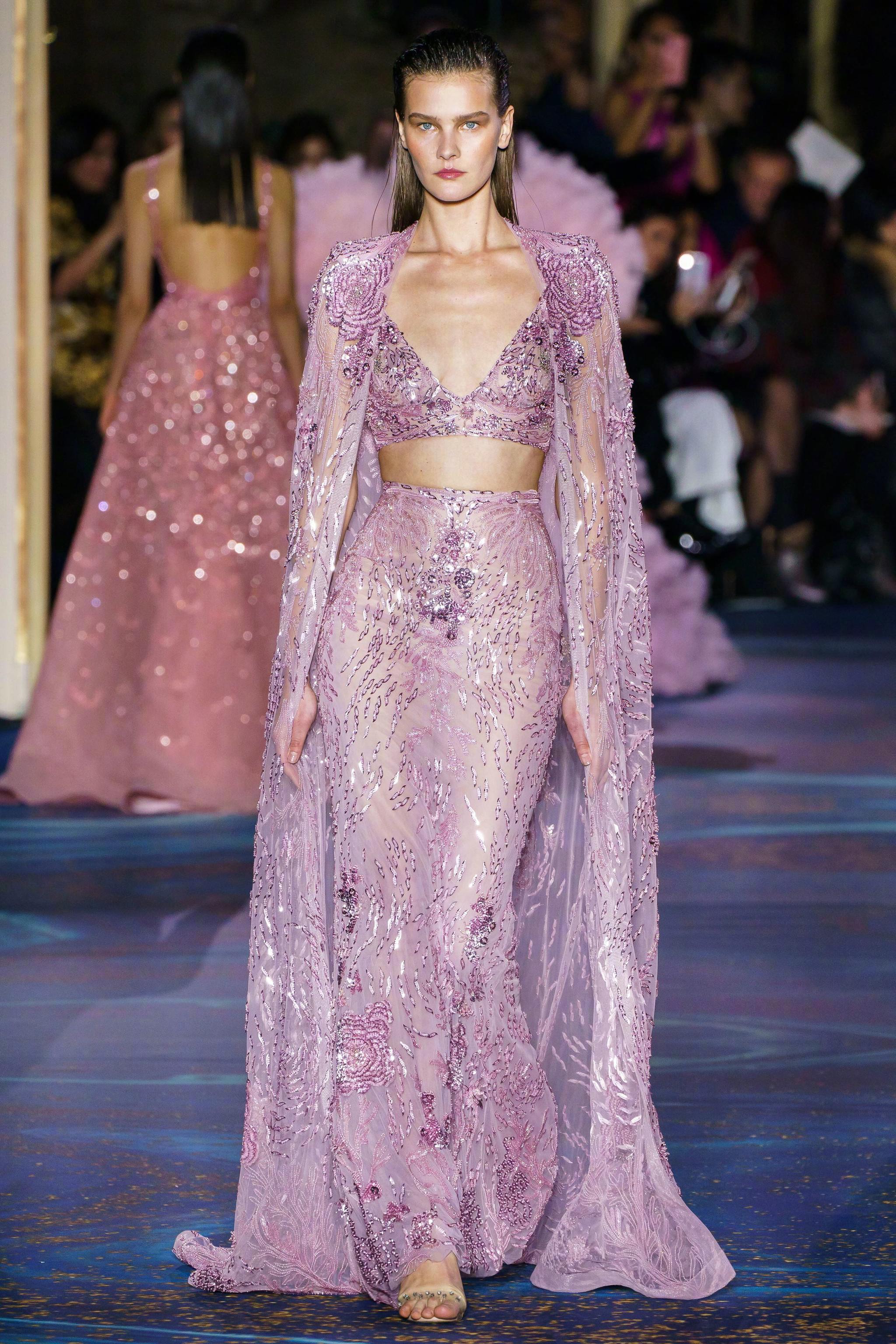 zuhairmurad2019春夏高定系列发布秀粉紫色系