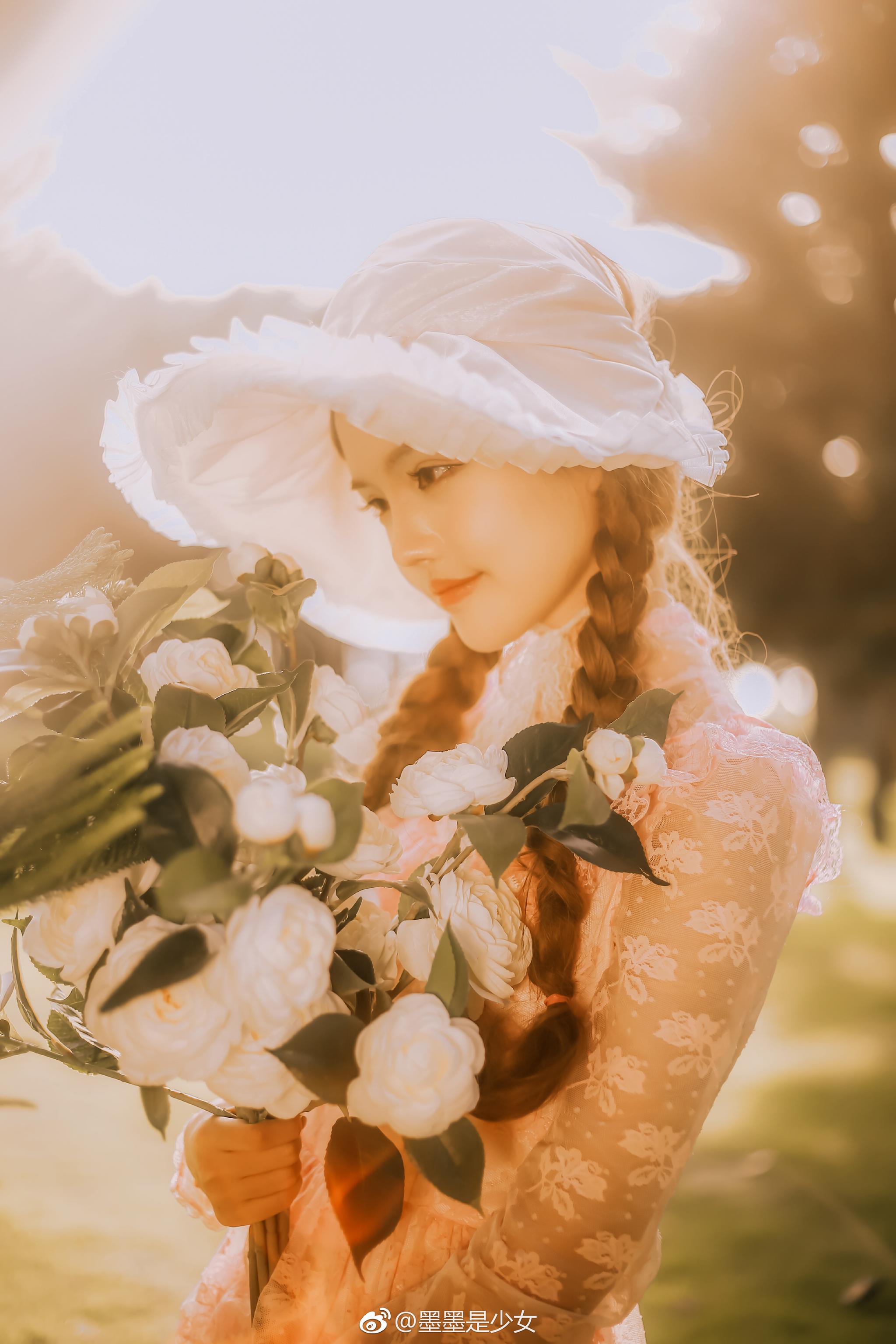 『少女与花』我穿越千山跋涉万水寻他带着一朵温柔的花摄影后期