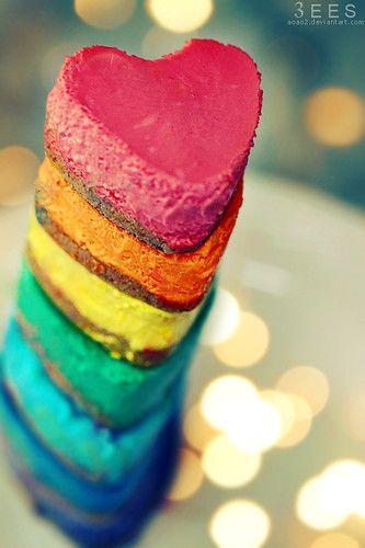 天气不晴朗的时候,吃彩虹甜品吧