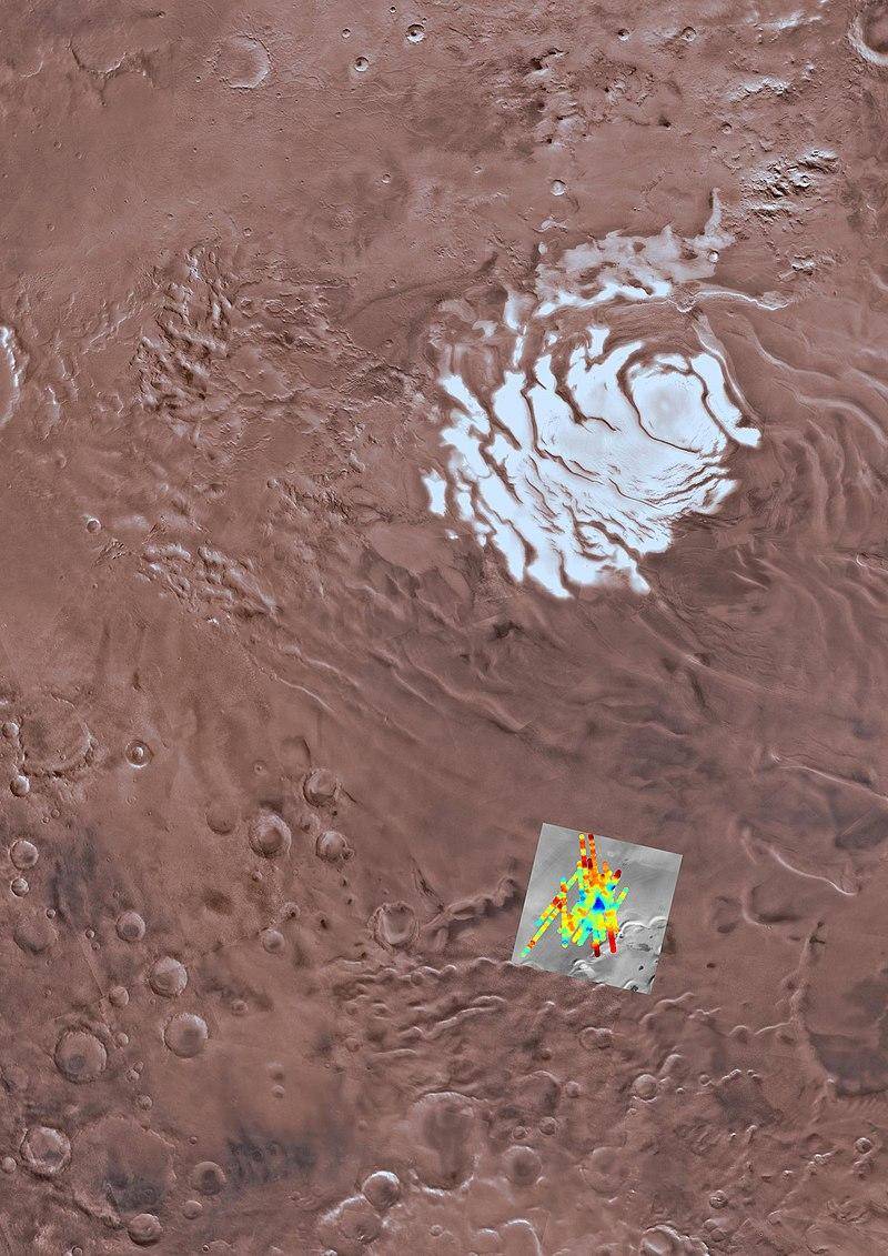 在火星冰盖下发现隐藏湖泊的迹象