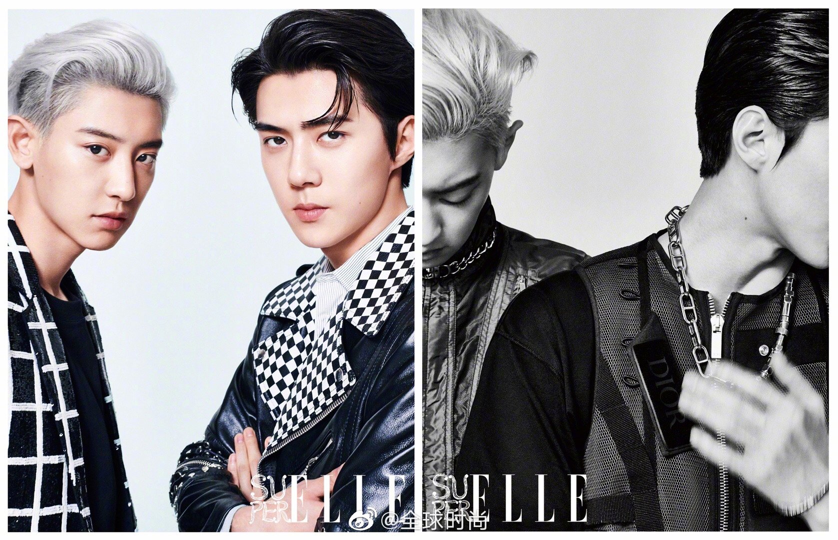 exosc登superelle封面深色系炫酷造型模特般完美身材