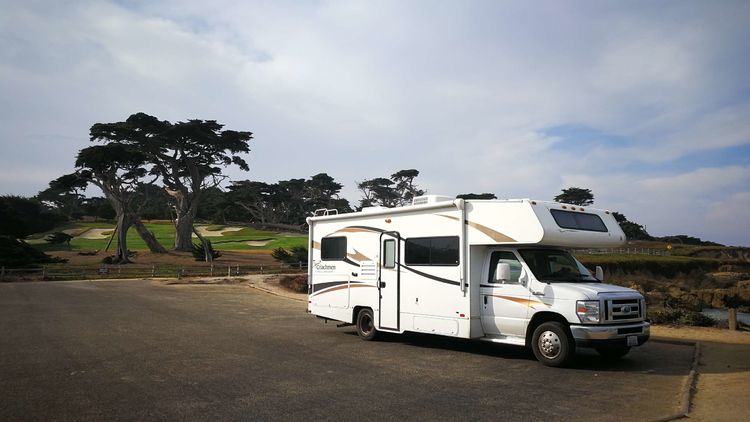 三家老人不懂英文50天美国房车自驾十七英里风景区