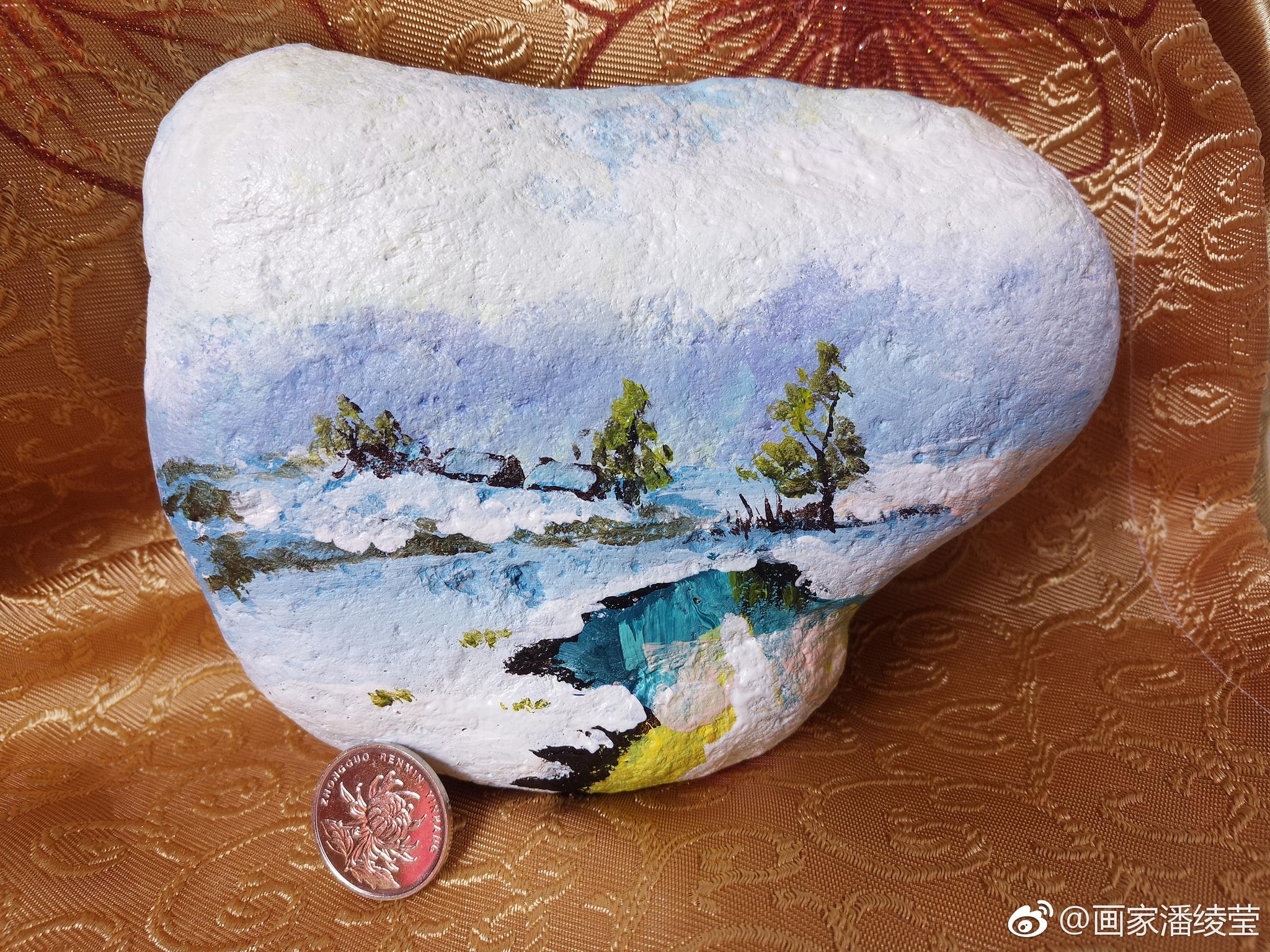 近期画好的的油画石头