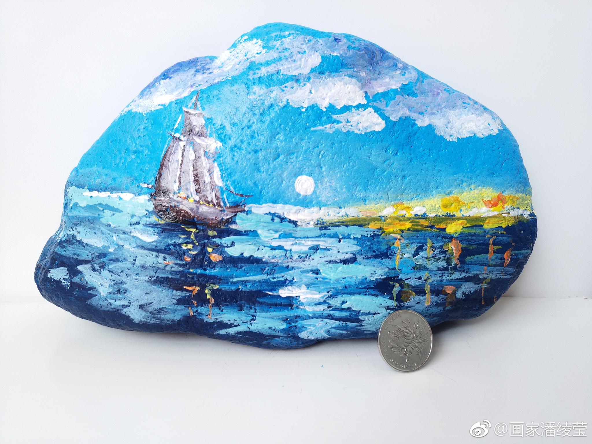 近期画好的的油画石头