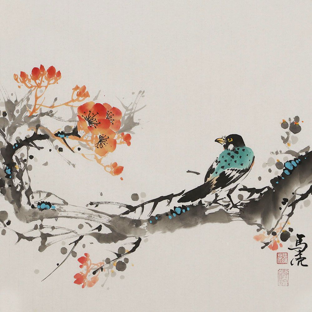马亮花鸟画作品赏析:笔墨挥洒自如,凸显深厚的艺术功底