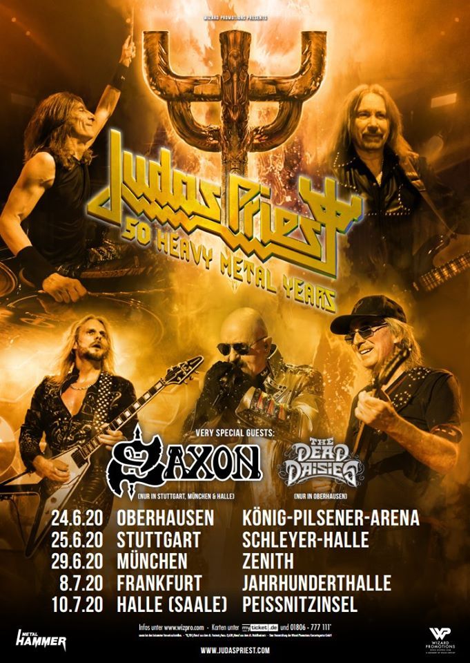 英国 乐团judas priest(犹大牧师)公布2020年的"50个重金属年头"_高清