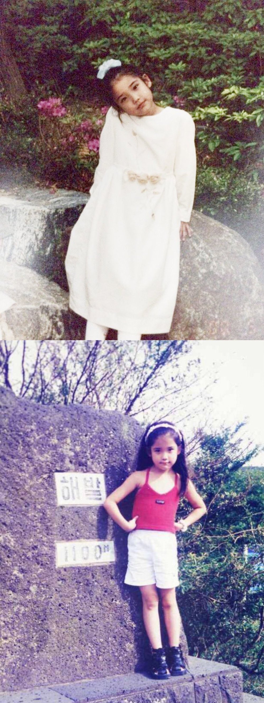 iu李知恩童年照一定是吃可爱长大的小仙女