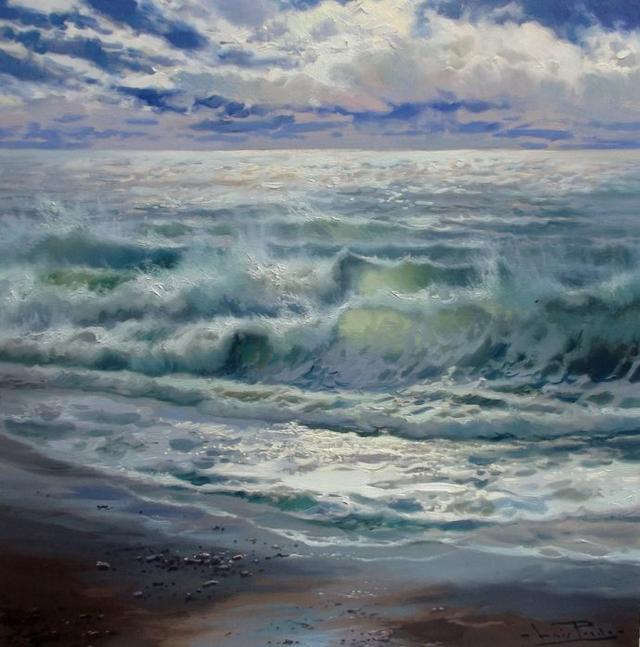 海的魅力西班牙画家路易斯帕尔多的油画作品