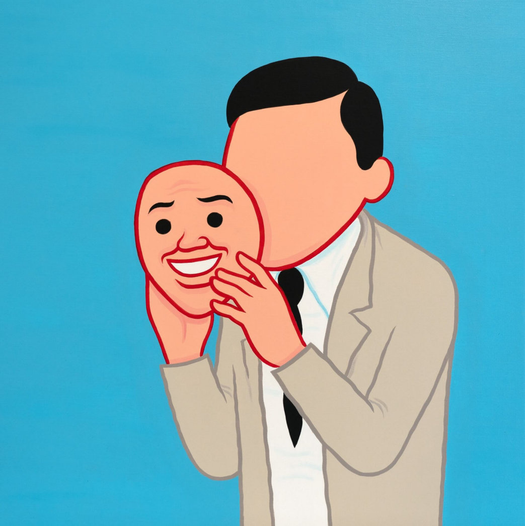 joan cornellà 最新的丙烯酸作品保留其通过简单的视觉语言描绘黑色
