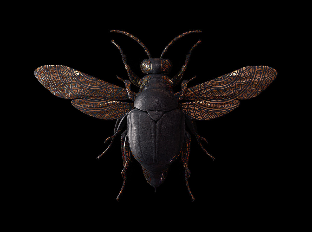 黑金昆虫3d艺术家billelis