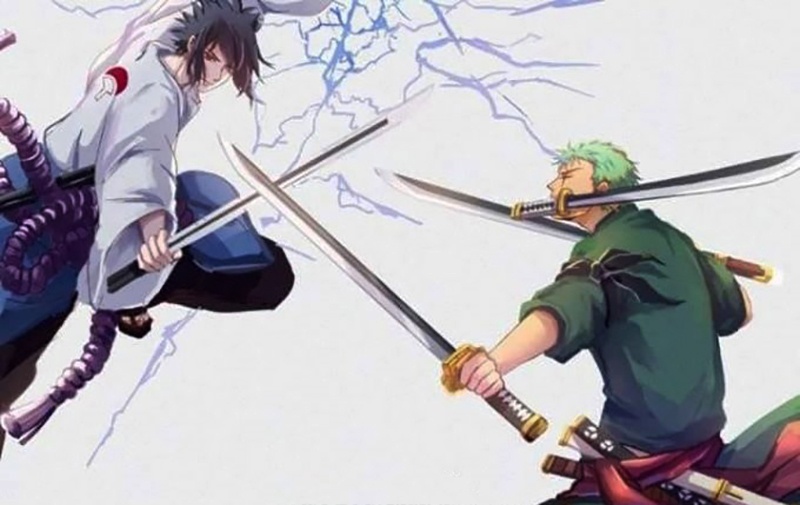 海贼王:当海贼联动火影,佐助和索隆切磋刀法,我爱罗与罗闹摩擦