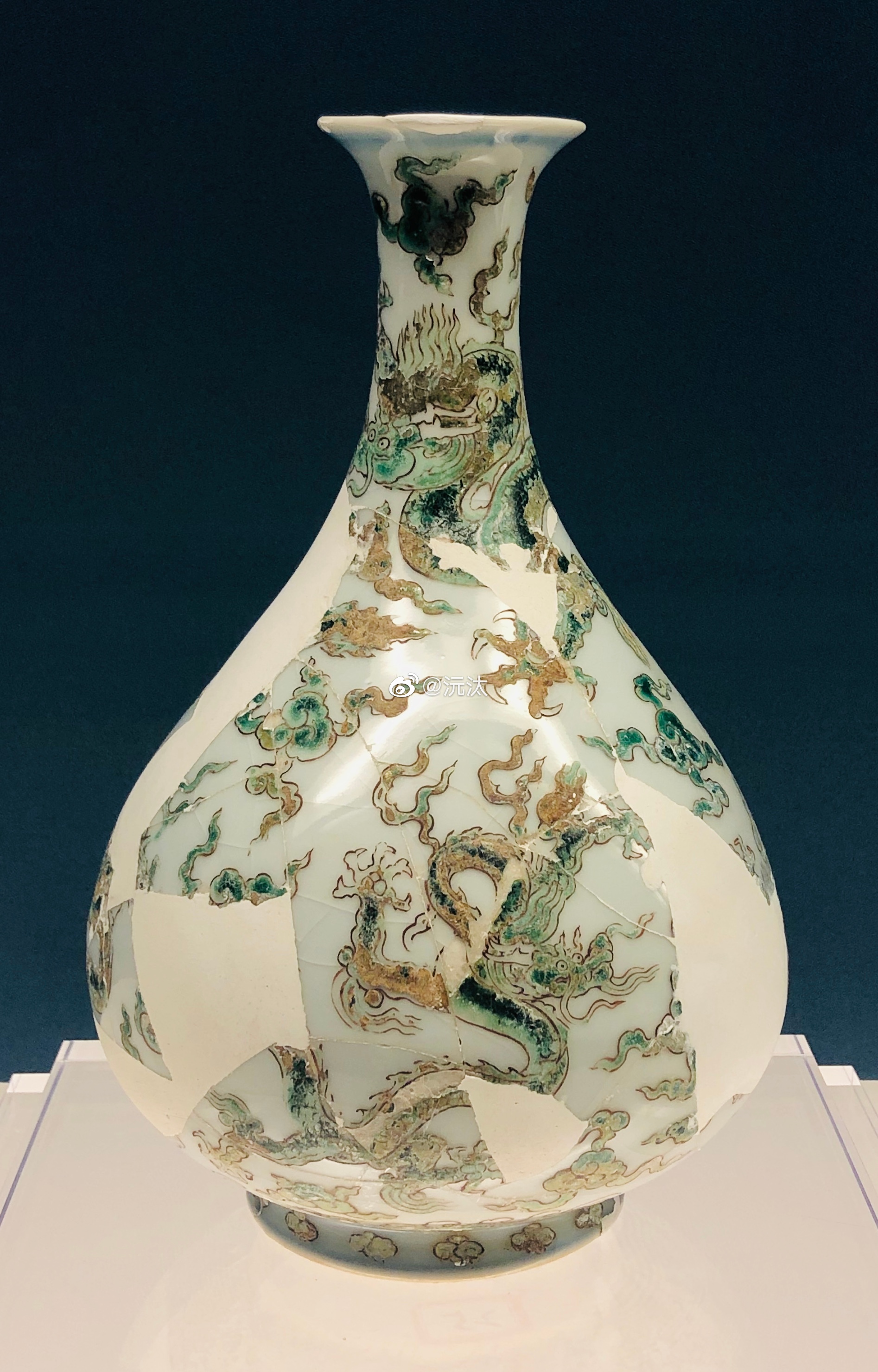 釉上彩,清新淡雅,空白期出品