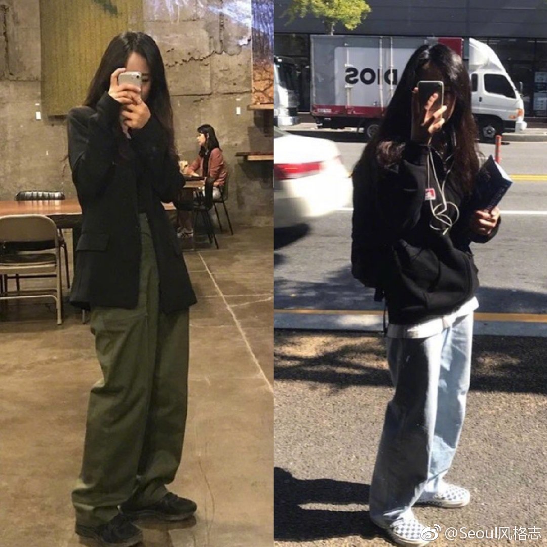 矮个子女生oversize系列穿搭参考。