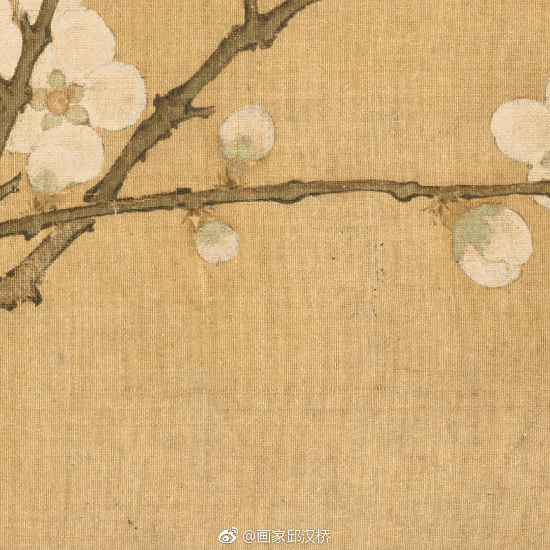 宋代佚名桃枝栖雀图现藏于克利夫兰美术馆