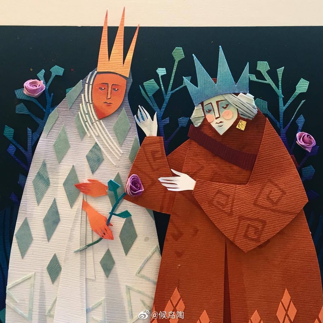 插画师morganawallace剪纸拼贴插画