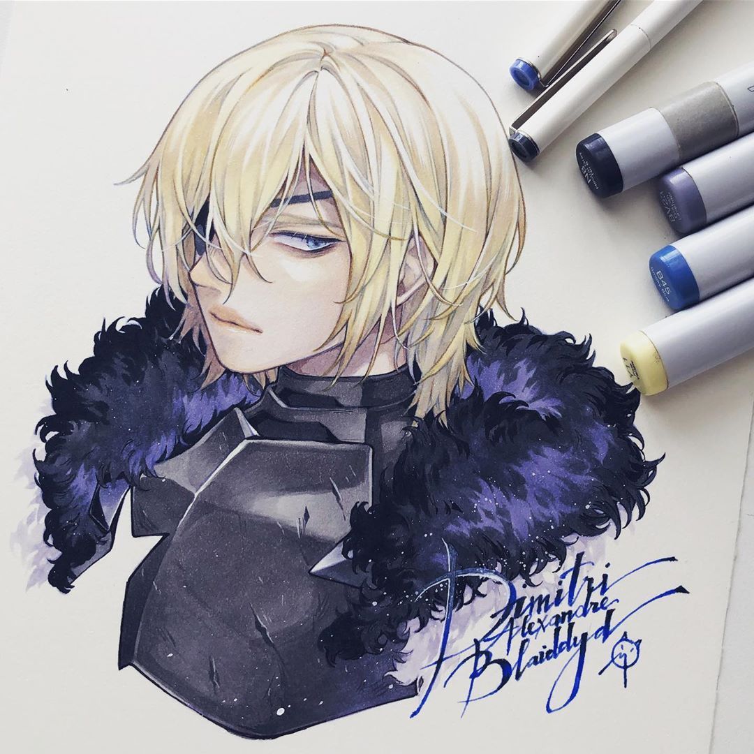 minmonsta使用马克笔绘制出了如此多的盛世美颜|马克