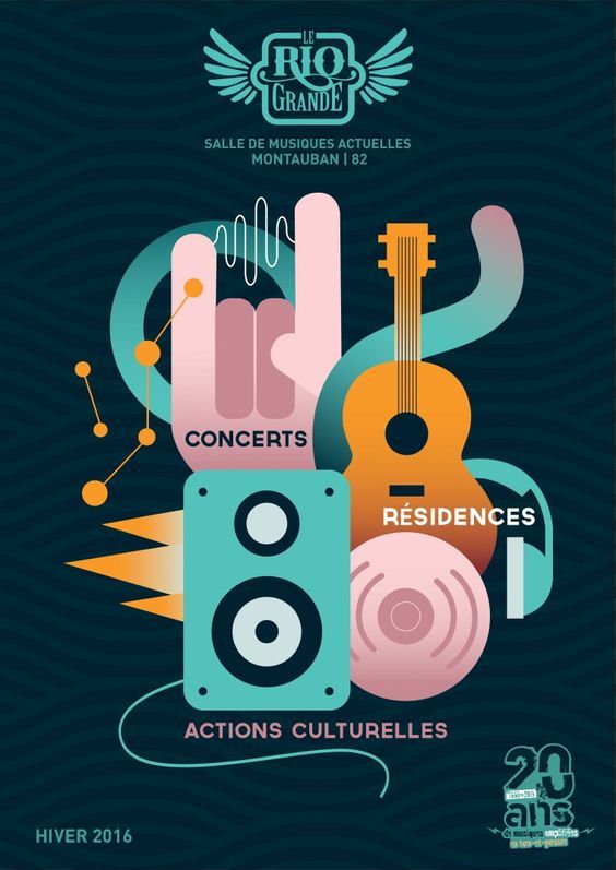 扁平风格插画海报设计灵感