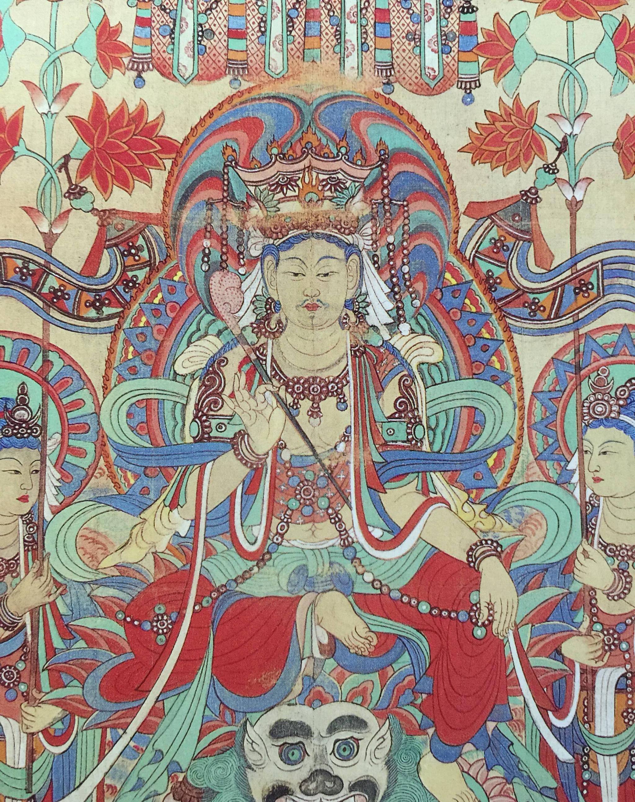 张大千 临摹敦煌佛像壁画敬赏