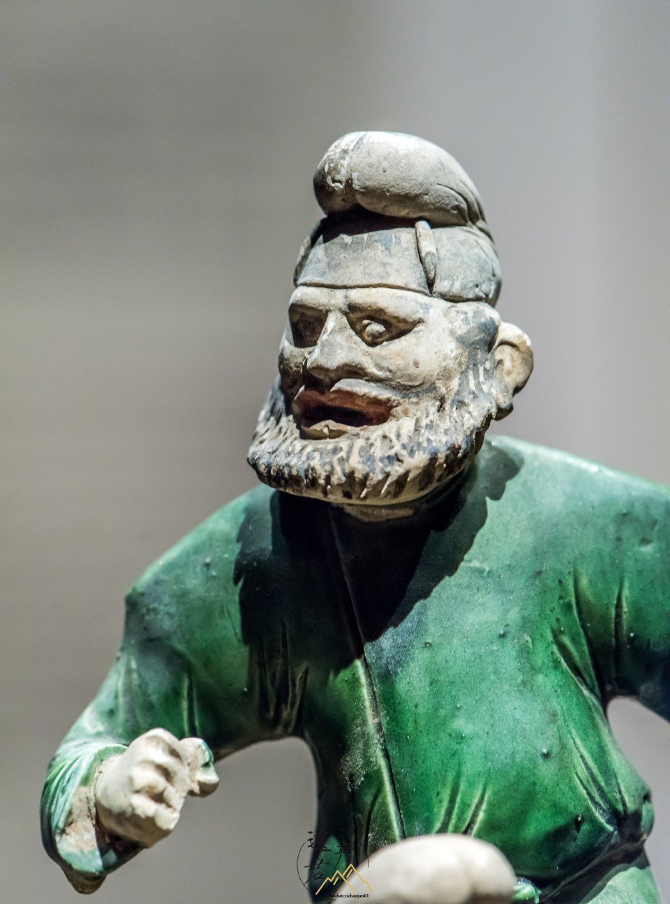 中国国家博物馆唐三彩釉陶骆驼载乐俑