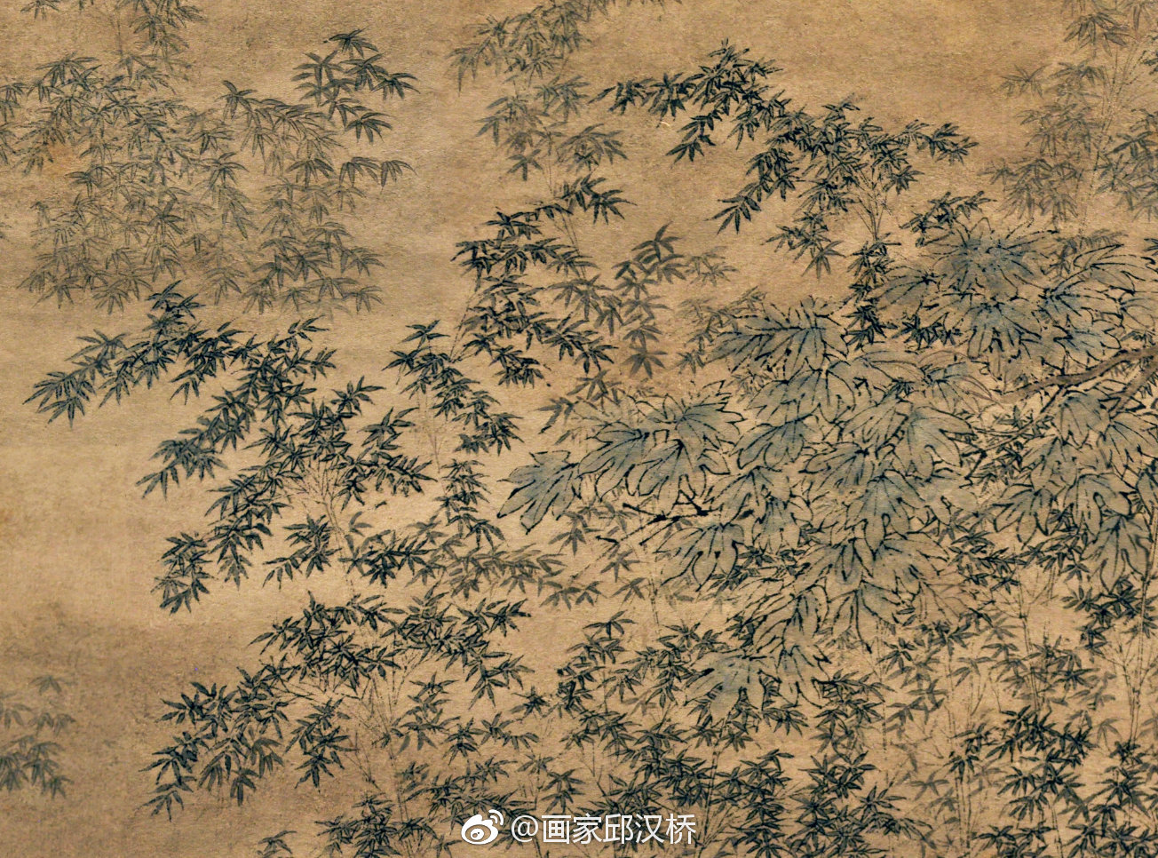 明代 · 仇英 · 《梧竹书堂图》|梧竹书堂图|仇英_新浪新闻