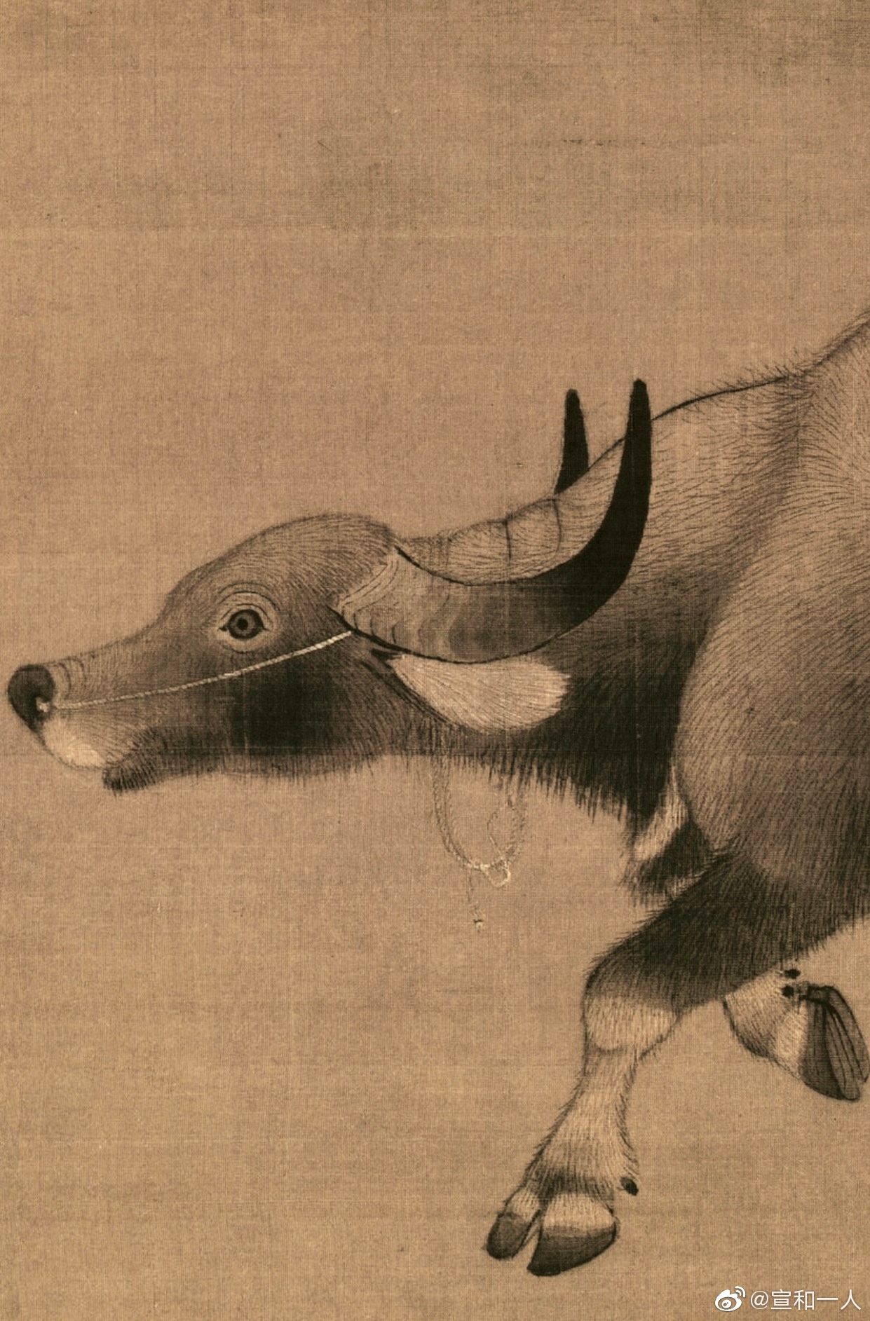 《风雨牧归图》,宣和画院,李迪作