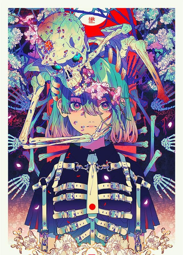 个性十足的潮流混色人物绘画来袭,感受色彩的冲击吧