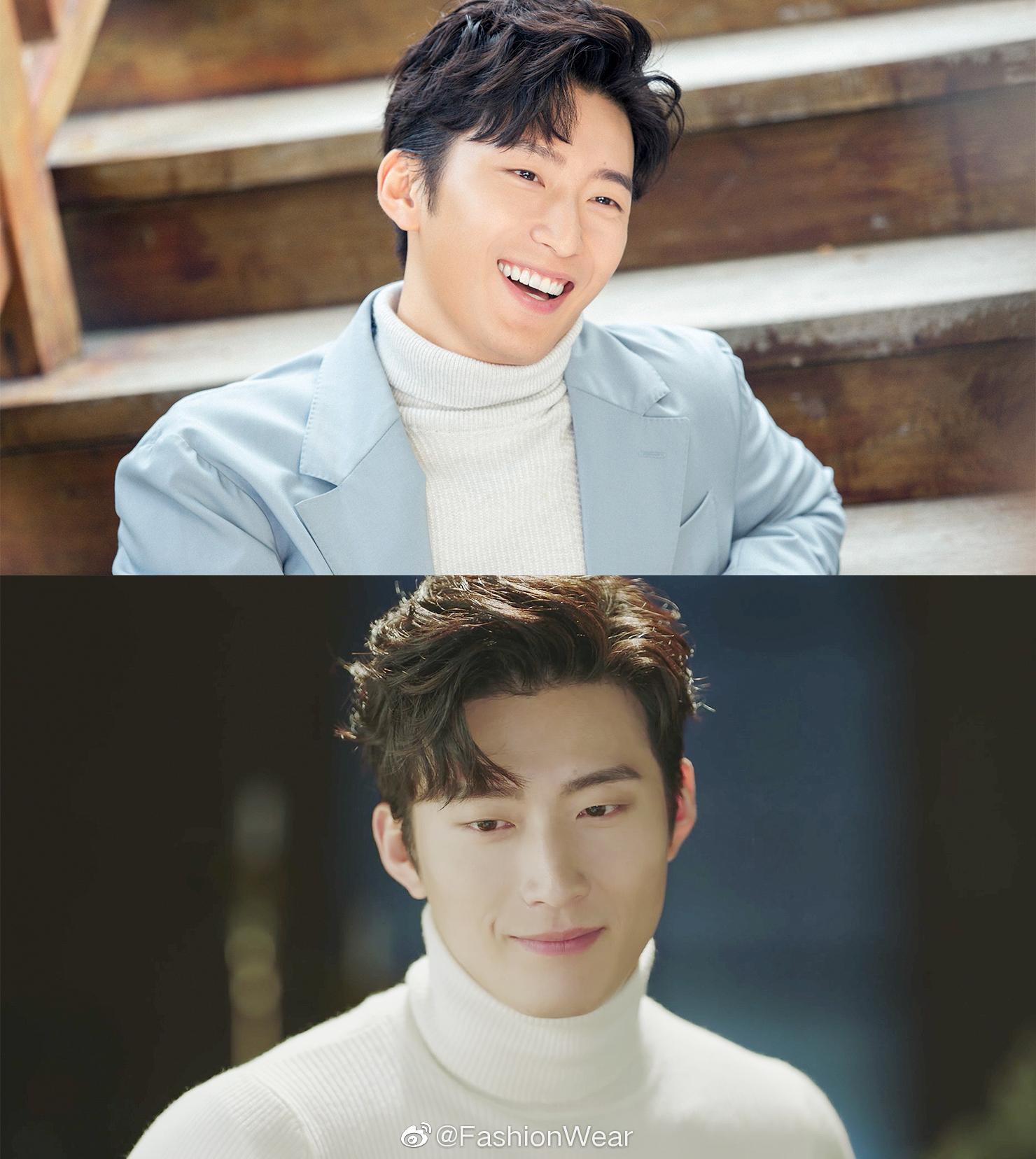 窦骁 在新剧中高领毛衣 西装的搭配将霸总风发挥到了极致