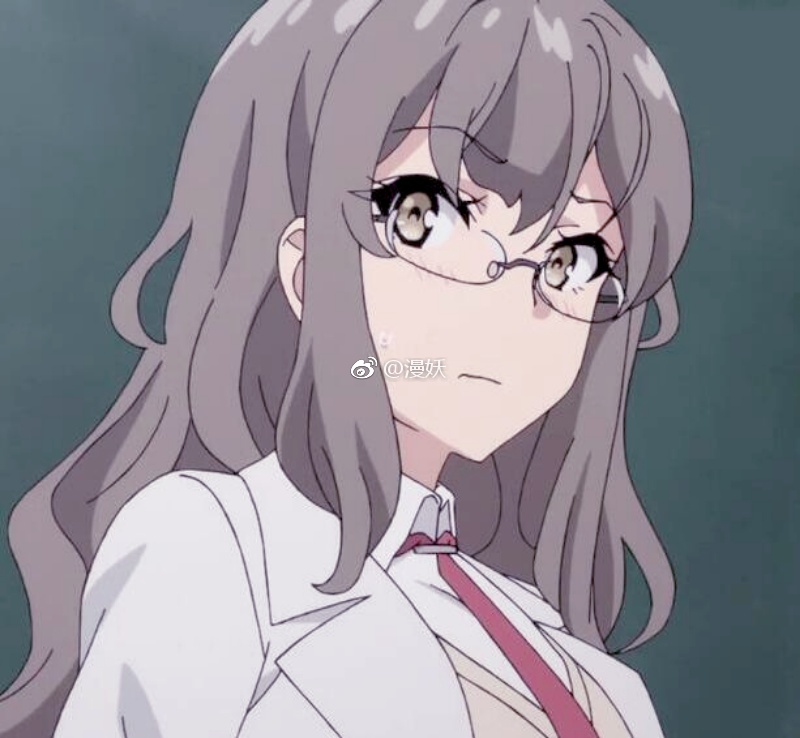 女生头像《青春期猪头少年不会梦到兔女郎学姐》穿白大褂的双叶理央