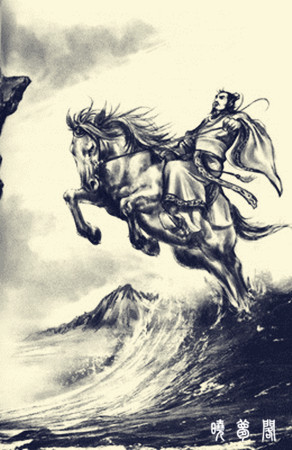 "这里的"双龙",一是指代刘备是真龙天子,二是的卢为龙驹宝马.