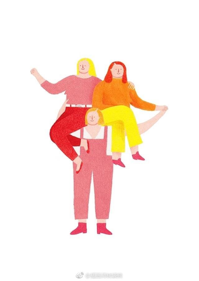 意大利插画师 eleonora arosio 快乐的女孩们插画设计作品清新的色彩