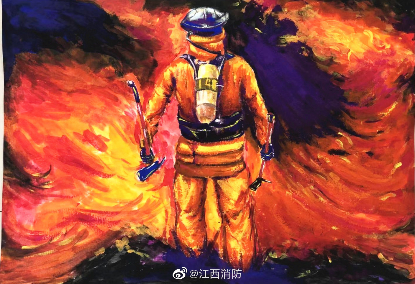 "我是小小消防员"绘画作品上新啦!消防蜀黍:这届小朋友厉害了