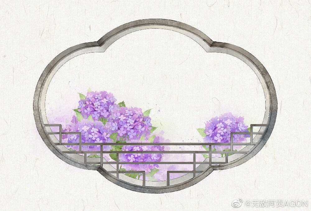 唯美的古风窗户插画,真的好看极了!图|@无敌阿贡agon