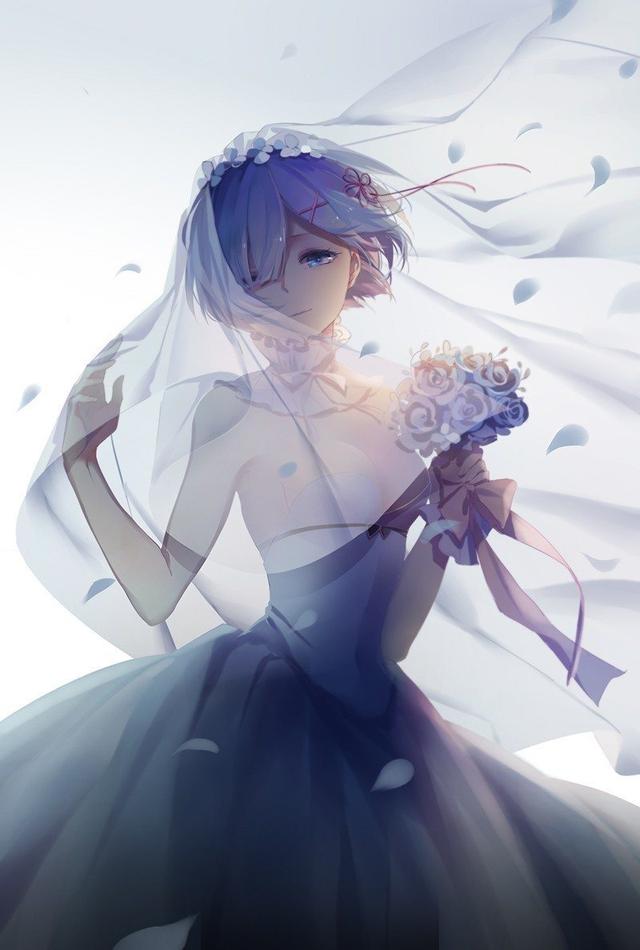 高清动漫壁纸婚纱蕾姆